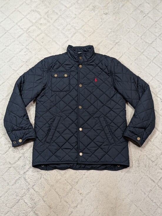 Polo Ralph Lauren Other - Polo Ralph Lauren Jacket Boy XL 18-20 Blue Navy Diamond Quilted Insulated